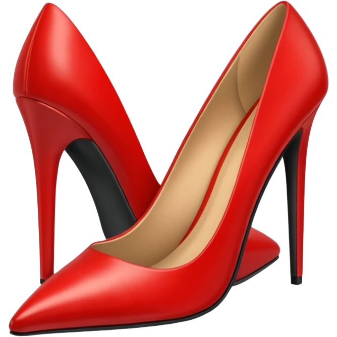 fire red stiletto with shiny finish emoji