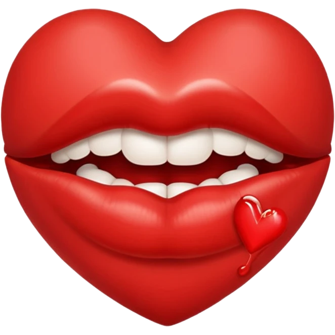 lips and kisses inside a heart emoji