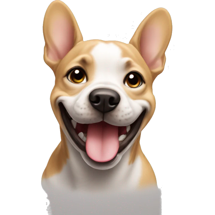 smile frenchdog emoji