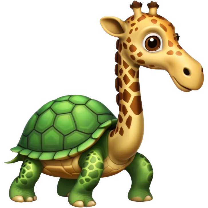 Cartoon cute turtle flipping off a Mexican giraff emoji
