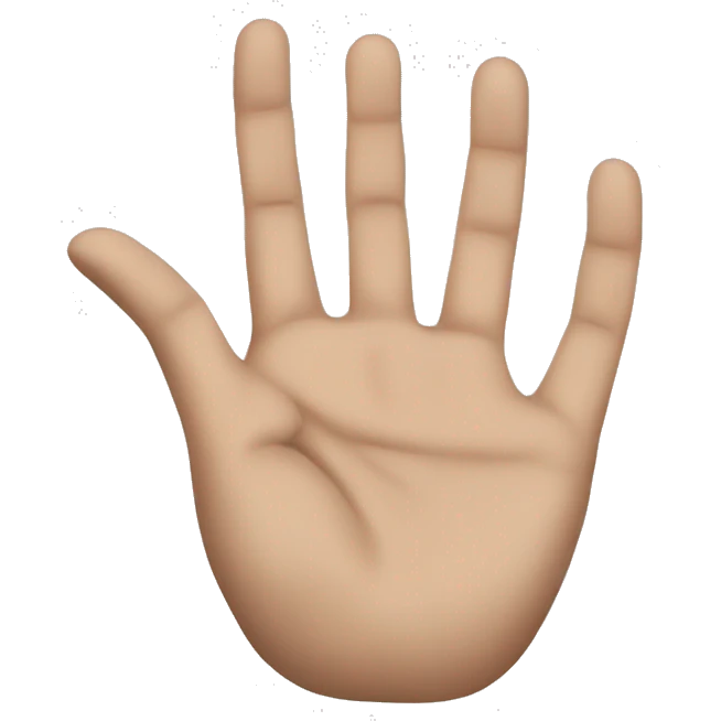 Hand little finger a bit separated emoji