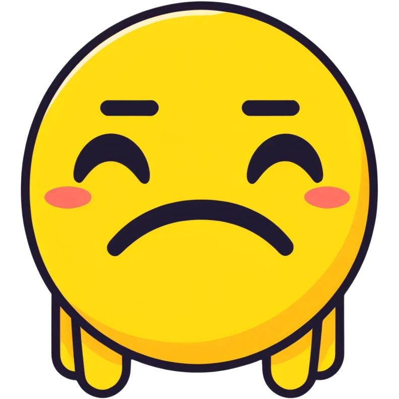 emoji but looks sad emoji