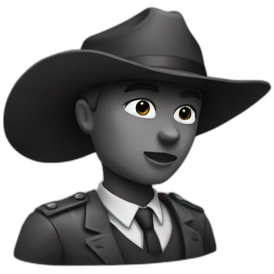 Noir rode emoji