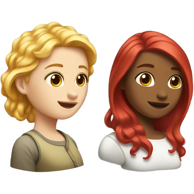 Best friends blonde and red hair  emoji