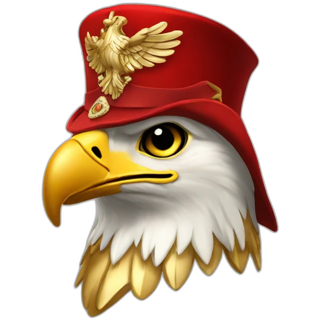 golden imperial eagle with napoleon hat emoji