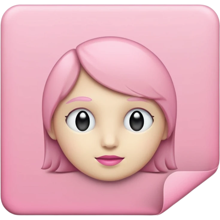 mac os mixed papers skeuomorphic pink emoji