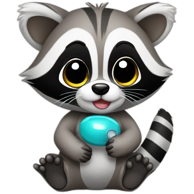 Baby Raccoon With Pacifier emoji