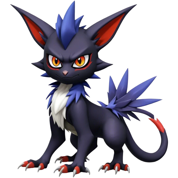Anthro Edgy Cool Litten-Noivern-Noibat-Absol-Pokémon Full Body emoji