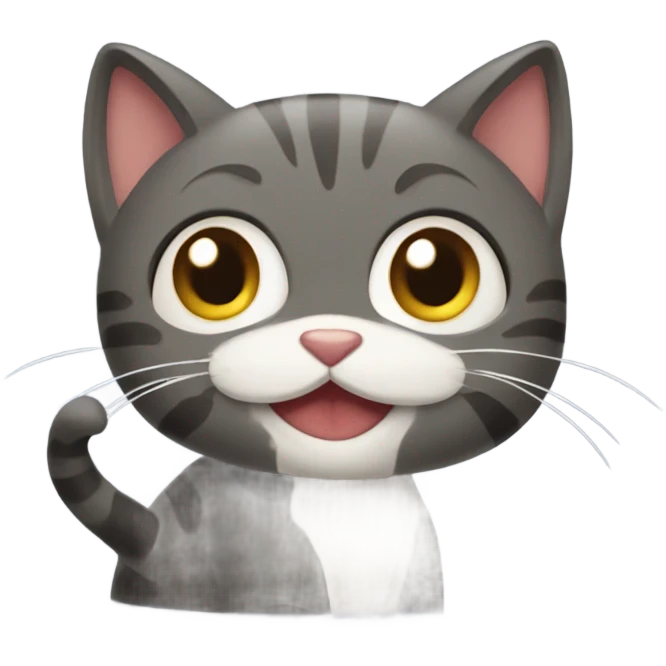 a cat saying “i love you” emoji