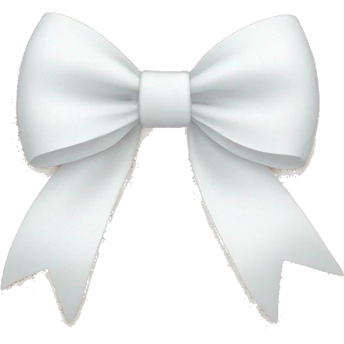 white bows emoji