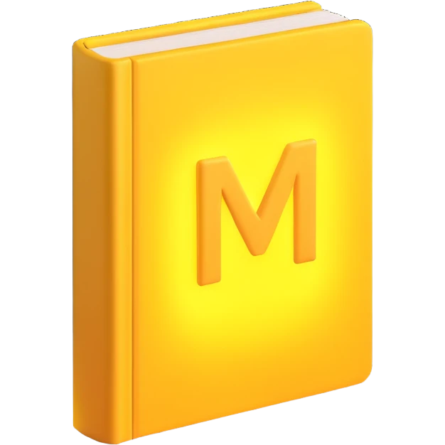 a magical yellow learning book, glowing softly, appealing and consistent style emoji