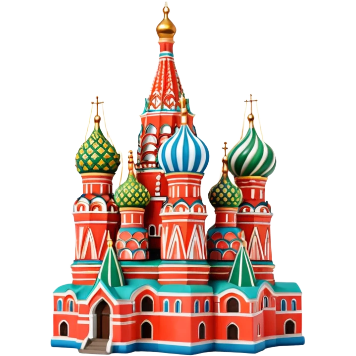 Moscow St. Basil's Cathedral in the form of a figurine souvenir emoji