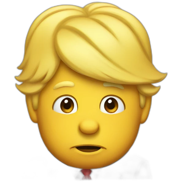 Donald trump with a pooh on his head emoji