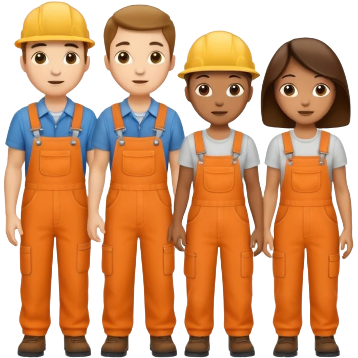 characters wearing work overalls  emoji
