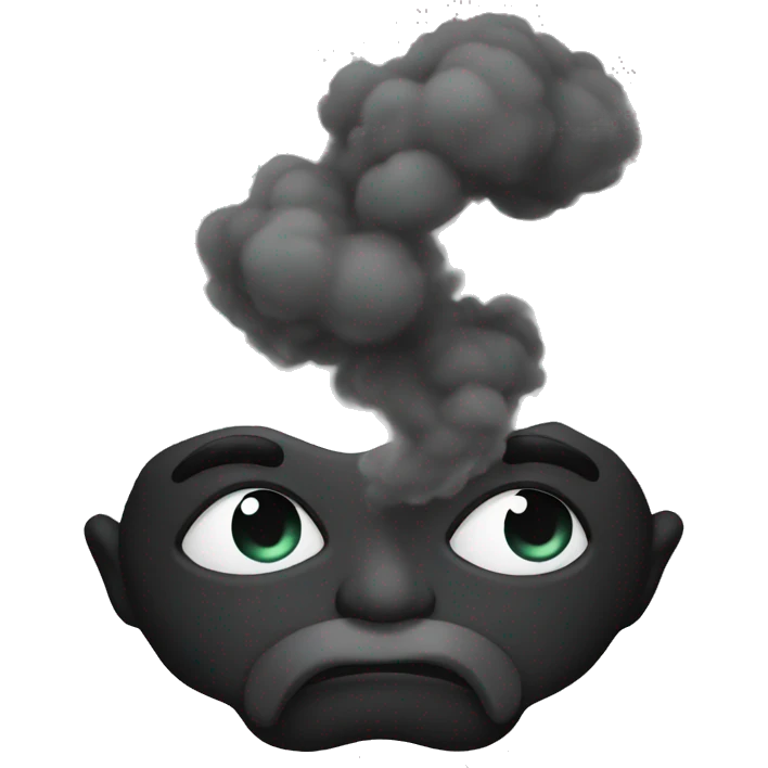 Dark smoke emoji
