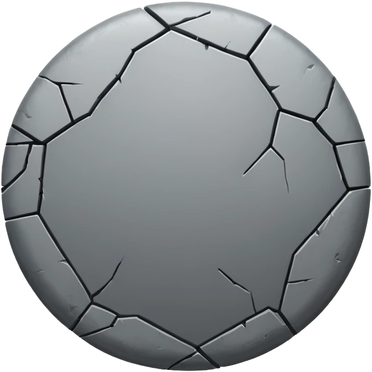 round stone, with subtle cracks emoji