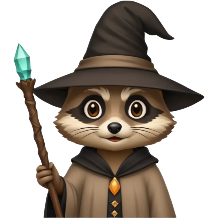 raccoon witch emoji