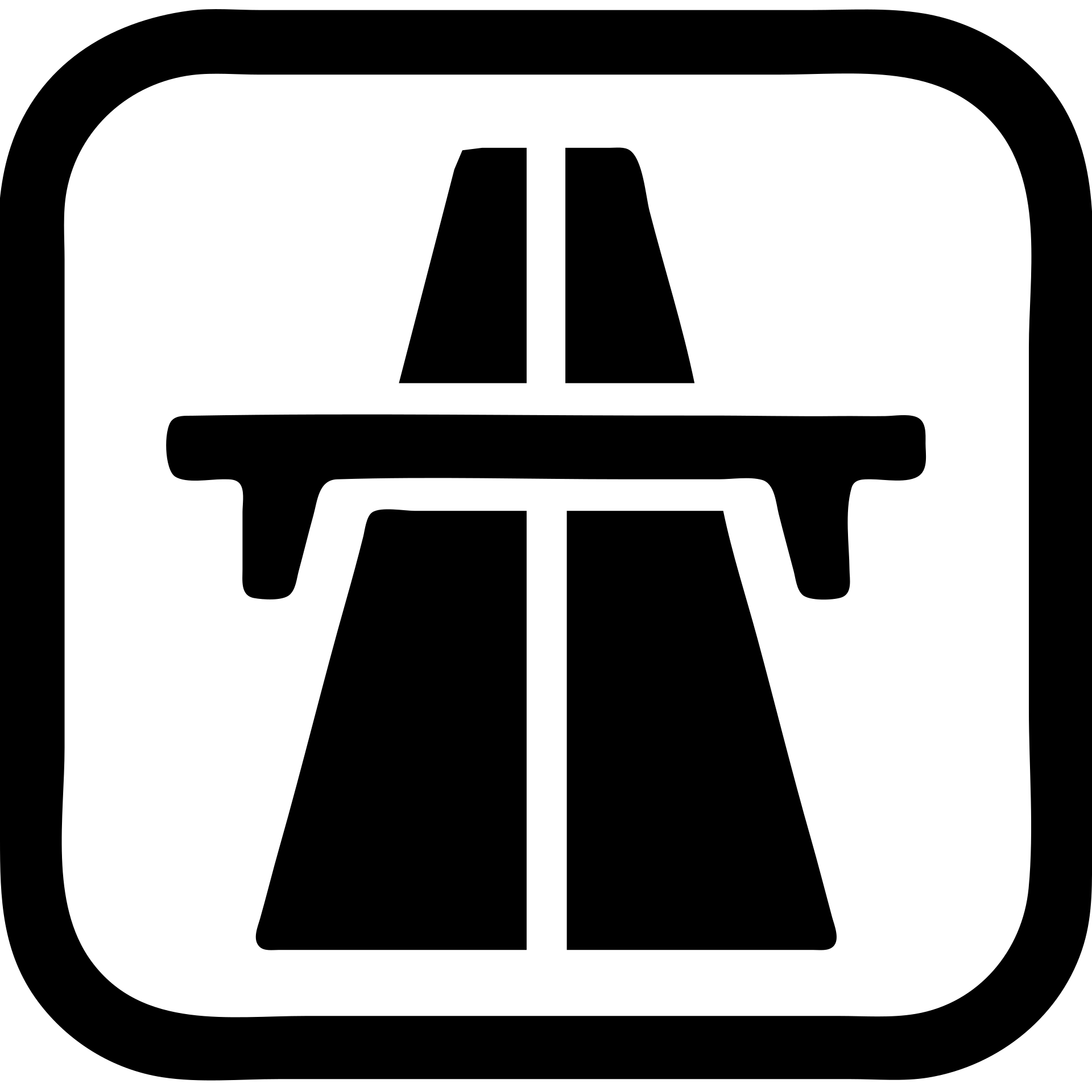 black icon of German autobahn, minimalist style emoji