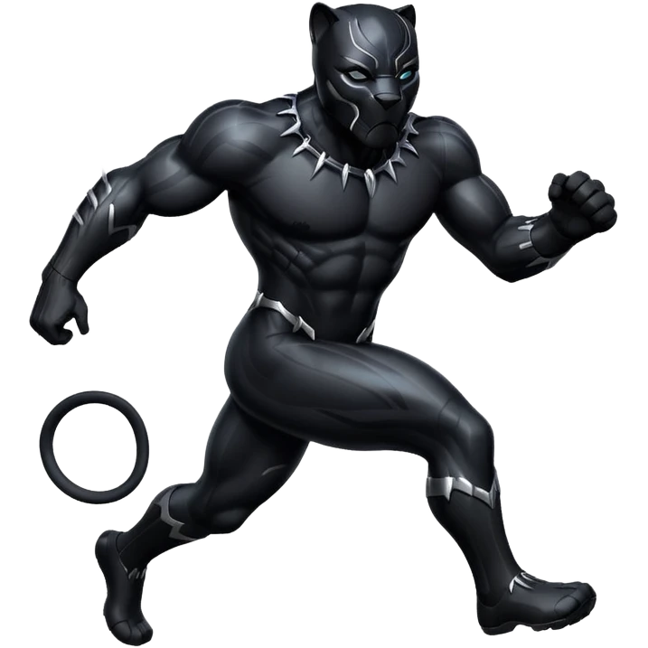 Running black panther animal emoji