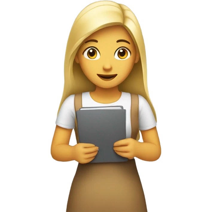 Girl holding a pad  emoji