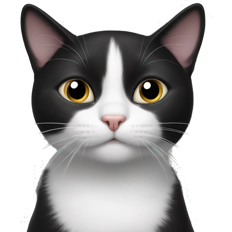 black and white cat emoji