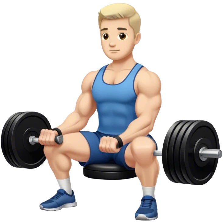 man seated weighted wrist curl emoji