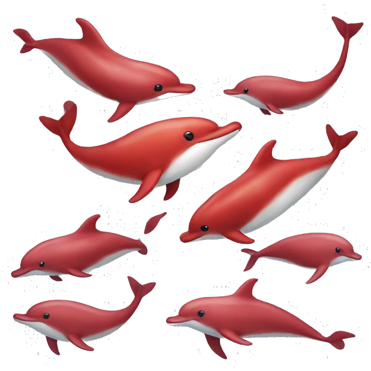 Red dolphin  emoji