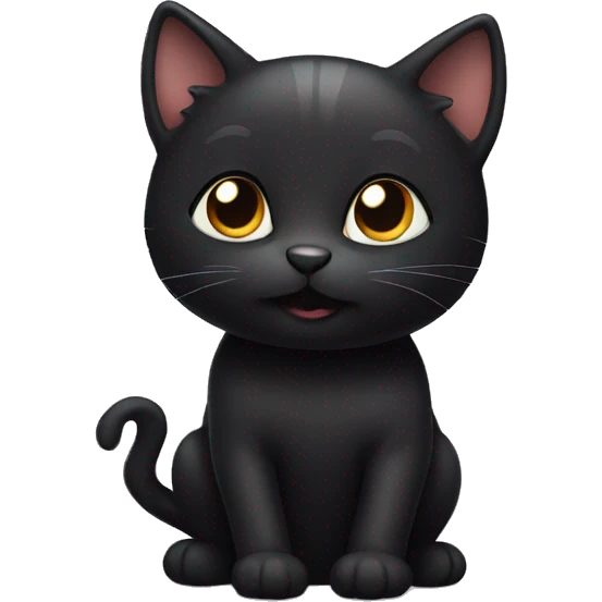 Cute black cat emoji