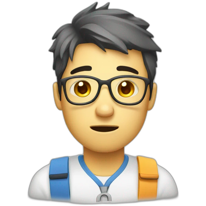 exhausted intern student emoji