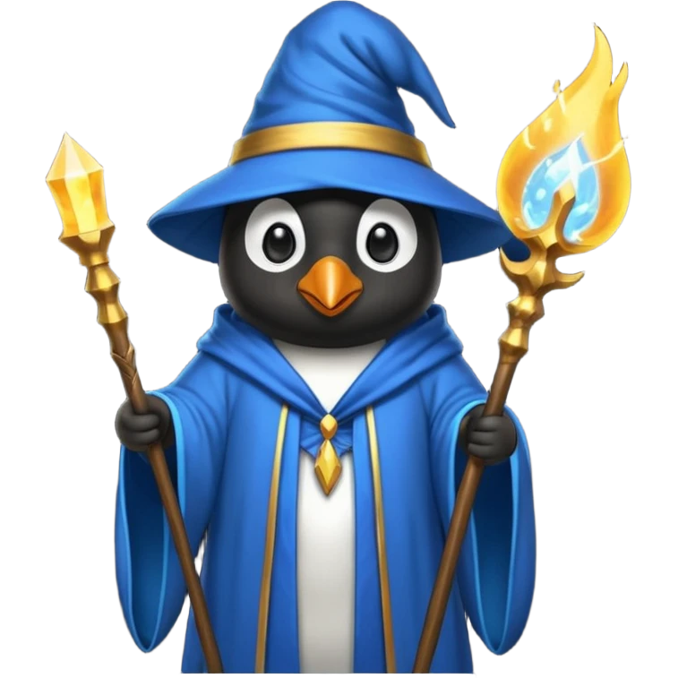 Penguin Wizard emoji