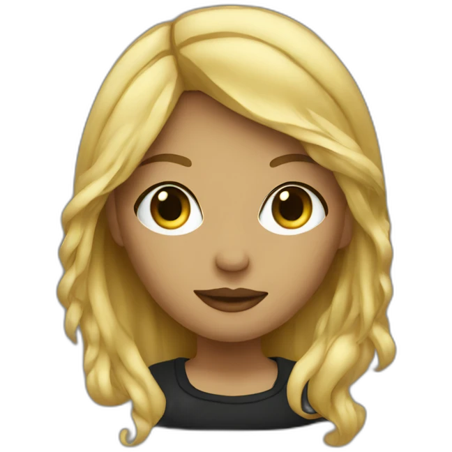 blonde hip hop girl emoji