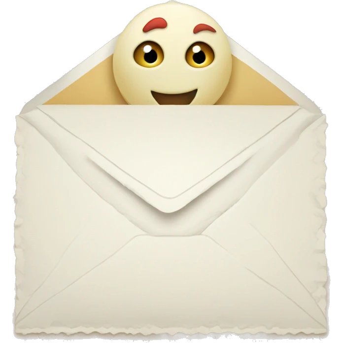 White invitation letter with stamp sign "BABYMONSTER" emoji