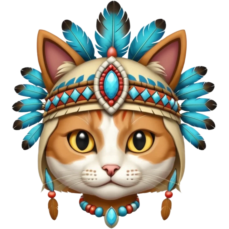 Native American cat emoji