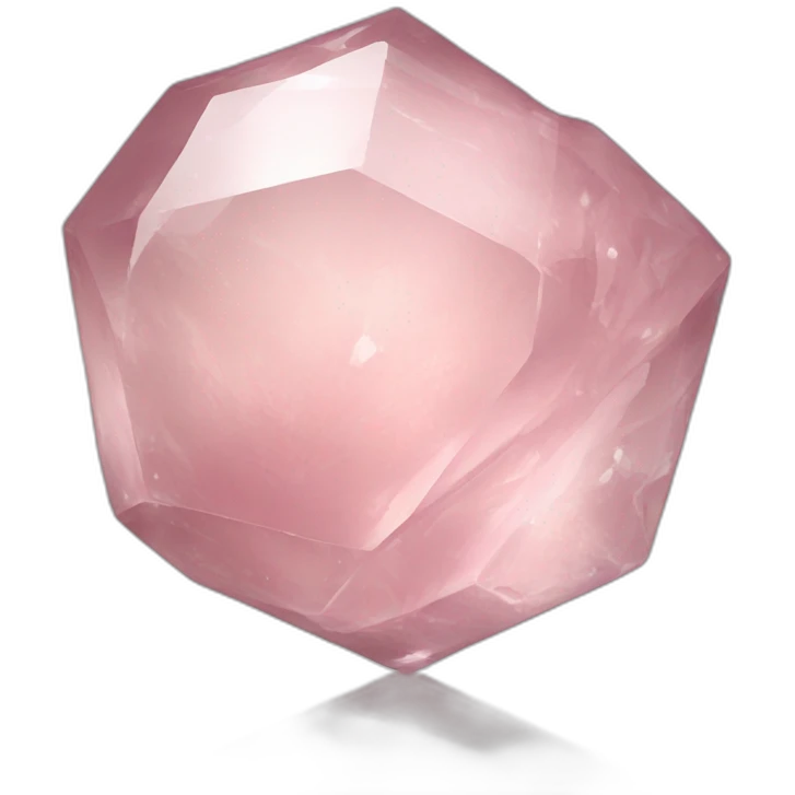 Rose quartz glass crystal rose emoji