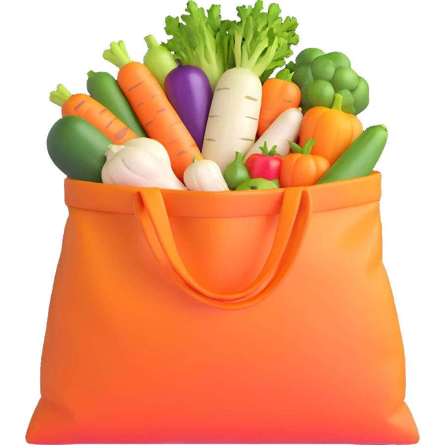 a bag of vegetables emoji