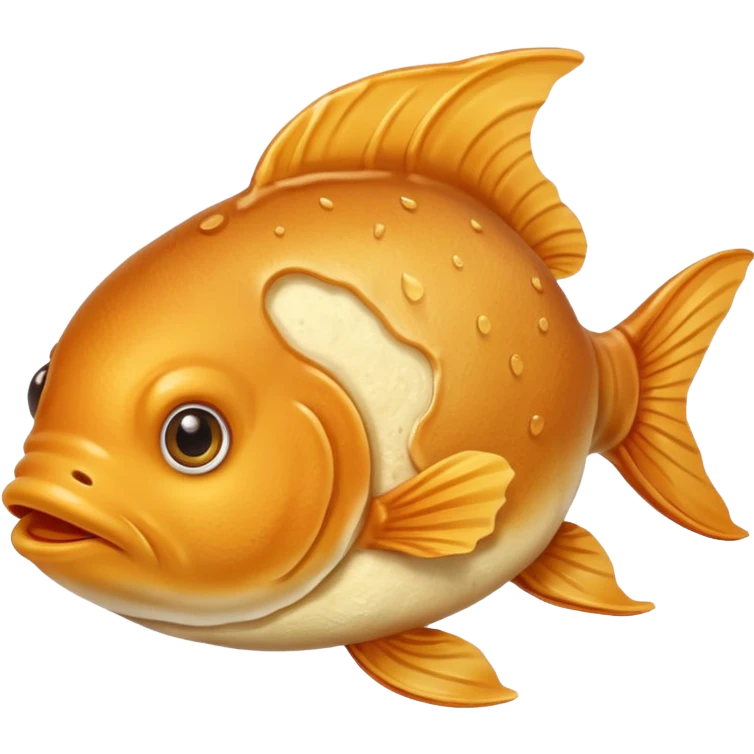 Goldfish loving pancakes emoji