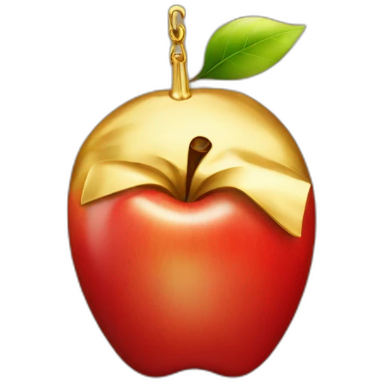 smiling red apple bag of gold emoji