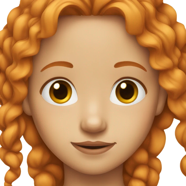 ginger girl with brown eyes and thin hair and nose peircing emoji
