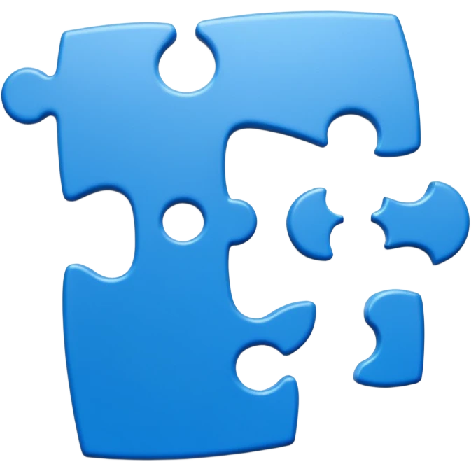 single jigsaw piece playing person emoji