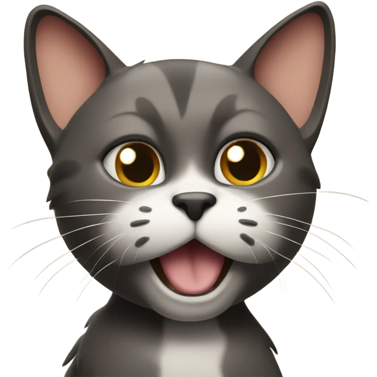 Cat giving the middle finger emoji