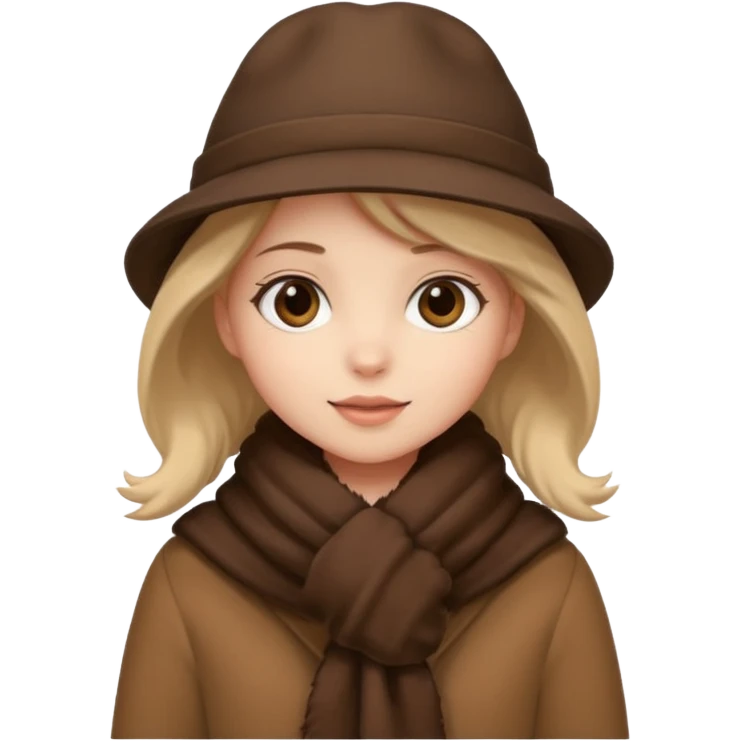 Cute winter clothes Nice brown things emoji