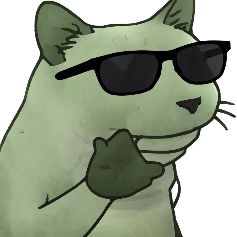 Cat with sunglasses emoji