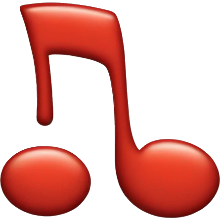 musical note in red emoji
