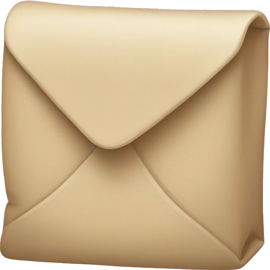 beige letter emoji