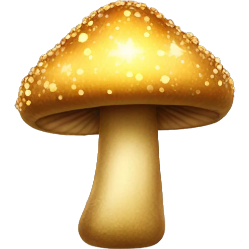 golden sparkling mushroom  emoji