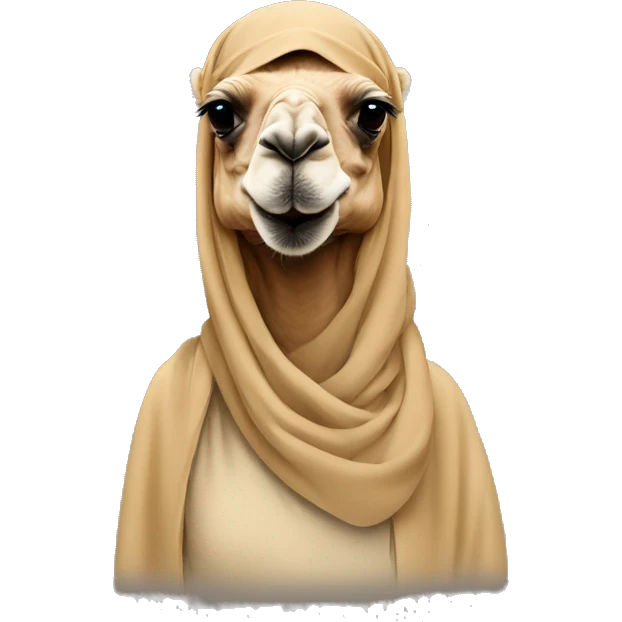 Camel with hijab emoji