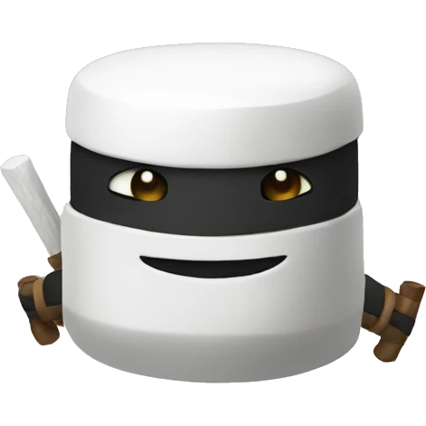 marshmellow shaped ninja emoji