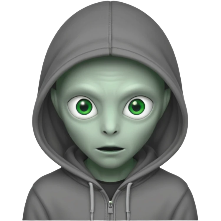 allien with hoodie emoji