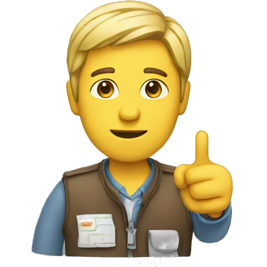 Someone who is looking for directions emoji