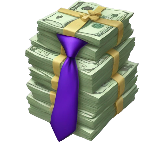 Money with purple tie emoji